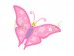 Rózsaszín pillangó falmatrica
