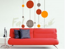 Retro gömbök falmatrica