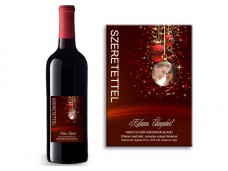 Karácsonyi boros címke /05