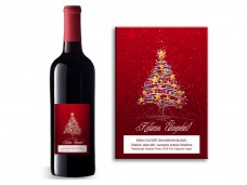 Karácsonyi boros címke /06
