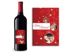 Karácsonyi boros címke /07