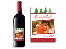 Karácsonyi boros címke /08