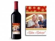 Karácsonyi boros címke /09