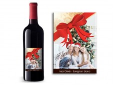 Karácsonyi boros címke /10