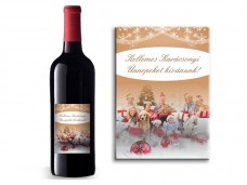 Karácsonyi boros címke /12