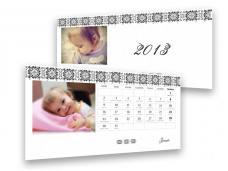 Barokk mintás asztali naptár