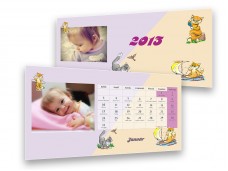 Cicás, gyerek asztali naptár