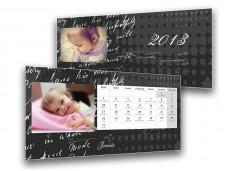 Fekete-nonfiguratív asztali naptár