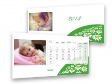 Kamillamezős asztali naptár