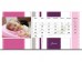 Rózsaszín-lila csíkos asztali naptár