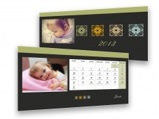 Standard fekete asztali naptár