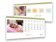 Standard fehér asztali naptár