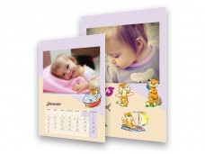 Cicás, gyerek falinaptár
