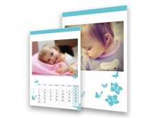 Kék pillangós falinaptár